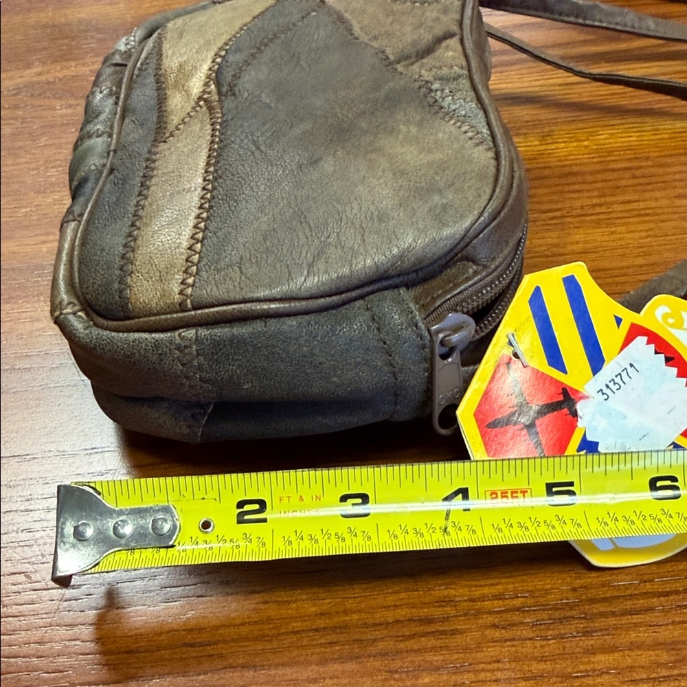 Vintage Patchwork Mini Bag / Crossbody Genuine Bo… - image 7